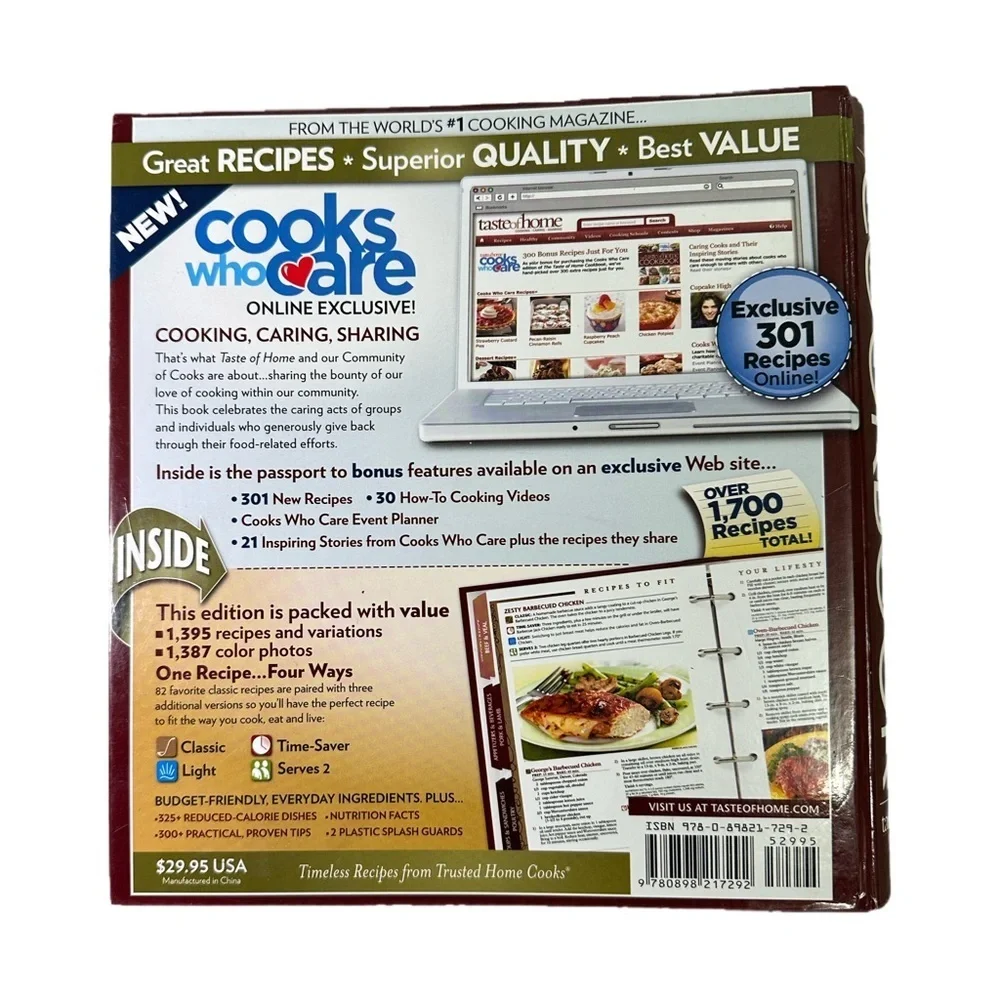 The Taste of Home Cookbook: Cooks Who Care Edition